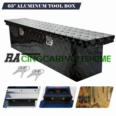 63"X12"X14" Heavy Duty Aluminum Pickup Truck Bed 5 Tread Pattern Truck Tool Box Foto 1 de 4