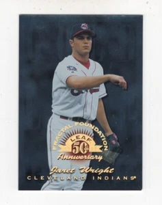 Hoja de bases fractales 1998 hoja de oro novato Jared Wright indios/3999 - Imagen 1 de 2