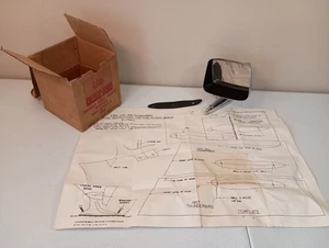 NOS 55-59 Ford T bird Hooded Body Mount Mirror B6A-18402A w/ gasket and template - Foto 1 di 7