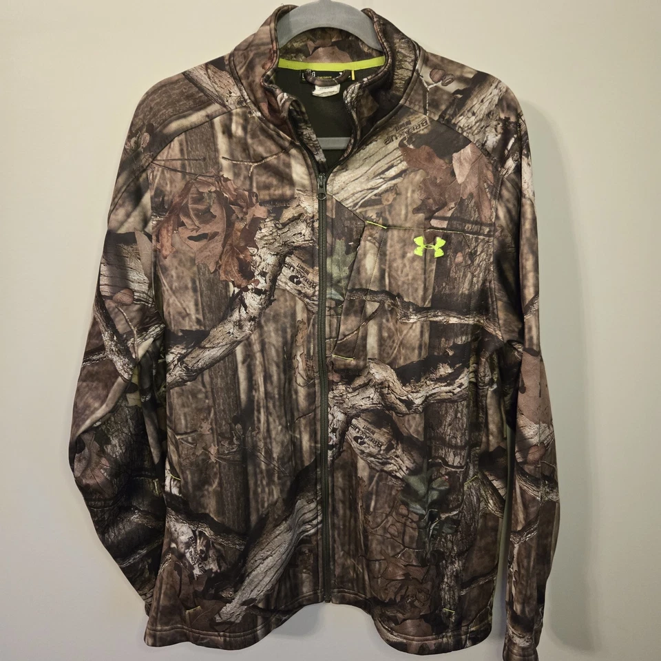 Chaqueta de caza Under Armour polar roble musgo camuflaje control de aromas para hombre talla grande” Foto 1 de 4
