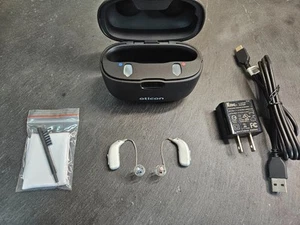 Oticon OPN S1 MiniRITE R Premium Bluetooth App MFI 64 channels+Silver+Charger - Picture 1 of 1