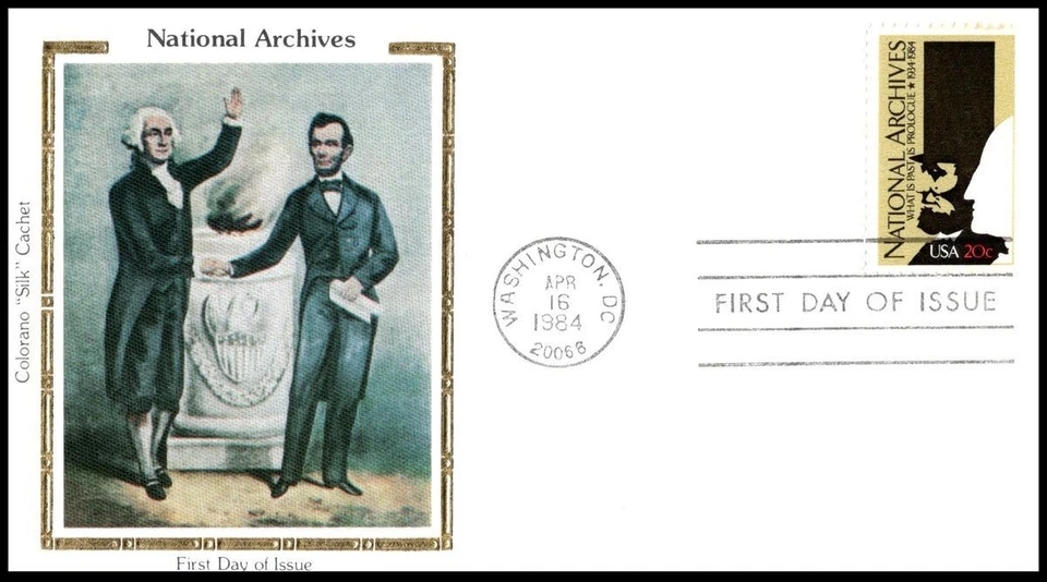 1984 National archives 50th anniversary 2081 FDC Colorano history constitution - Image 1 of 1
