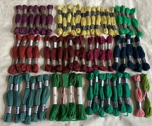 Lot of 61 DMC Laine Colbert/Tapisserie Wool Thread Skeins/Pullskein Embroidery - Picture 1 of 19