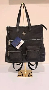 Adrienne Vittadini Backpack for Women Black Nylon with Front Pockets Handbag New - Picture 1 of 15