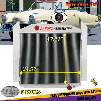 Para Studebaker Champion Deluxe 2R11 Commander 1949-1952 Radiador de aluminio de 3 filas Foto 1 de 4