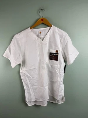 Blusa Médica Carhartt Para Hombres Ripstop Utilitaria Blanca Talla Mediana Limpia NUEVA CON ETIQUETAS Foto 1 de 4