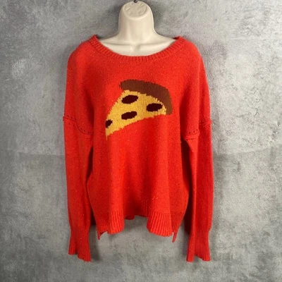 Suéter Wildfox Pizza My Heart para mujer pequeño novedad peculiar artístico loco caprichoso Foto 1 de 4