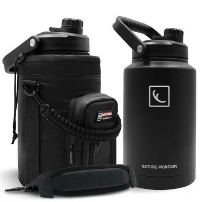 Botella de agua aislada de un galón - aspiradora doble grande acero inoxidable 128 o... Foto 1 de 4