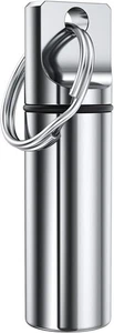 Kleine Tasche Pillendose Schlüsselanhänger, Aluminiumlegierung Tragbar Mini Silber  - Bild 1 von 6
