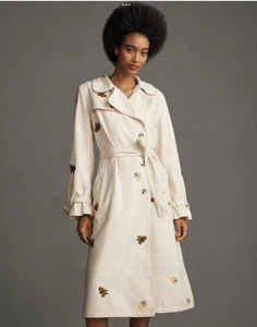 NEU MIT ETIKETT ANTHROPOLOGIE MAEVE BESTICKTER TRENCHCOAT SMALL - Bild 1 von 11