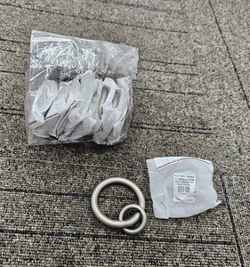 (10 Stück) Pottery Barn 7116973 Standard Doppelring für Vorhänge klein 2" Zinn - Bild 1 von 7