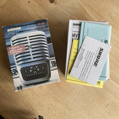 Shure MV51 Large Diaphragm Condenser USB Microphone - Boxed/ Unused  - Image 1 of 4