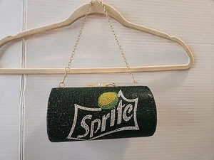 Sprite Small Handbag Gold Chain Strap Bling Sparkle Soda Logo - Picture 1 of 11