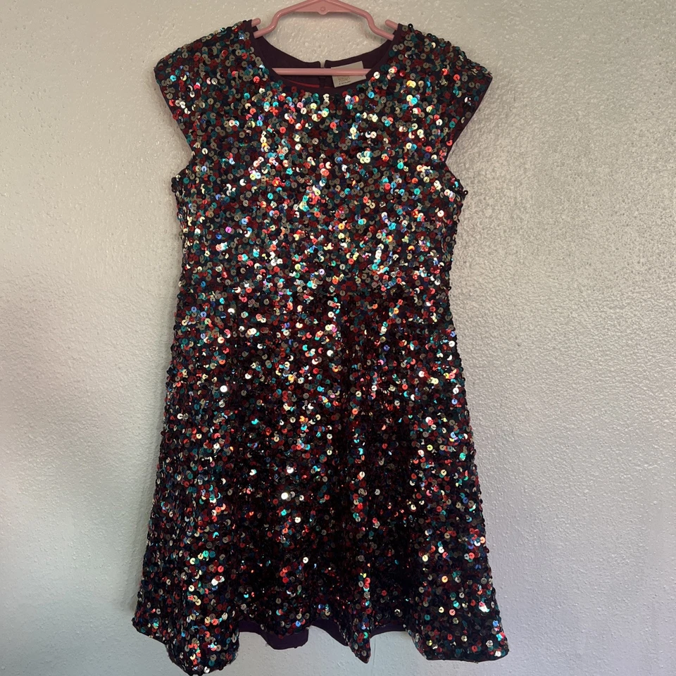 Mini Boden Inspired By Roald Dahl Girls sequin Dress A Line 9-10 Yrs - Image 1 of 4