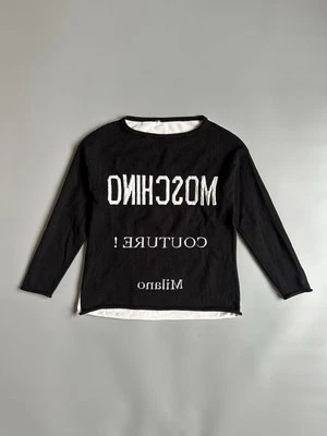 Moschino Couture Milano Reversible Logo Wool Sweater Size US 4 / F 34 Women's - Image 1 of 4
