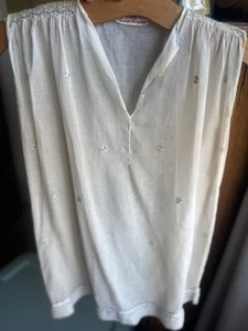 1930s Hungarian Hand Embroidered Peasant Blouse - Picture 1 of 7