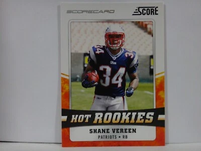 2011 Score Hot Rookies Scorecard Shane Vereen #25 Rookie RC - Image 1 of 2