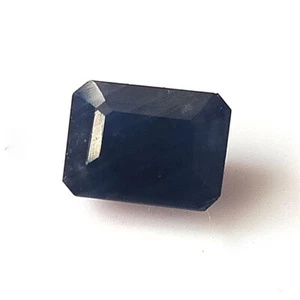 Unheated Blue Sapphire Burmese Emerald Cut Faceted Natural Loose Stone 3.60 Cts - Picture 1 of 6