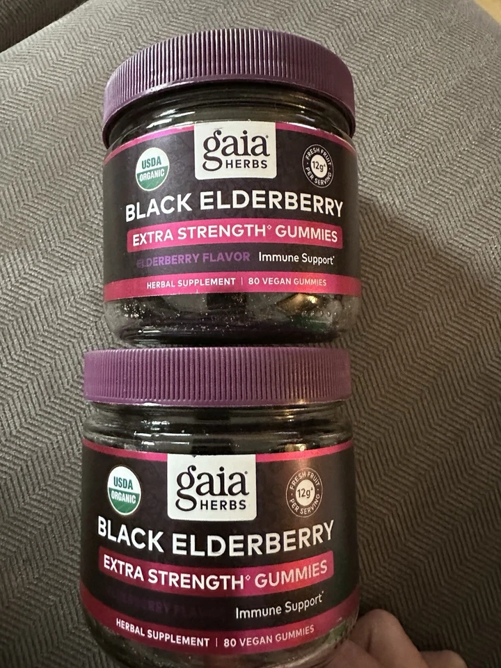 盖亚草药黑接骨木超强 80 素食木乃伊德国制造 — 第 1/2 张图片