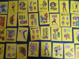1989 Topps Nintendo 33 sticker Card Set Complete. Punch Zelda Super Mario plasti - Picture 1 of 12