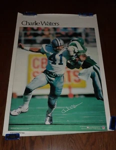 Dallas Cowboys 1978 Charlie Waters Sport illustriert Vintage Poster SEHR SELTEN - Bild 1 von 7