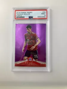 PANINI TREBLE 2018 THOMAS MULLER BAYERN MUNICH PURPLE 44/49 PSA 9. - Picture 1 of 2