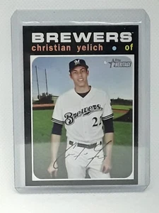 Christian Yelich 2020 Topps Heritage Baseball - #174 - Milwaukee Brewers - Picture 1 of 2