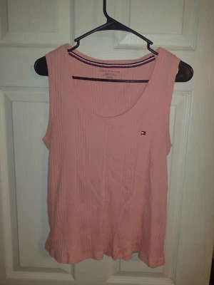 Tommy Hilfiger 三文鱼肌肉衬衫睡衣女式大号 — 第 1/4 张图片