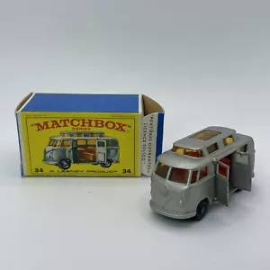 MATCHBOX LESNEY 34C VOLKSWAGEN CAMPER W / BOX - Picture 1 of 10