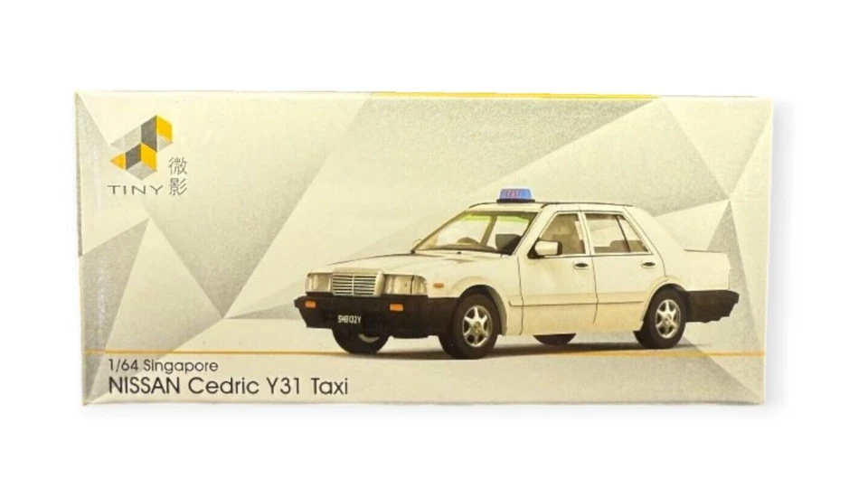 Tiny City SG09 Singapore Nissan Cedric Y31 Taxi White 1:64 - Image 1 of 1