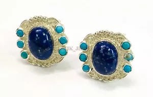 Natürlich Lapislazuli & Türkis Edelstein Mit 925 Sterling Silber 2285 - Bild 1 von 4