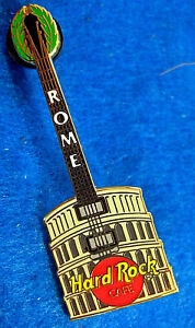 ROME ANCIENT ROMAN COLOSSEUM AMPHITHEATRE GUITAR RED LOGO Hard Rock Cafe PIN