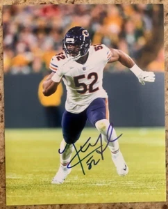 Foto #1 firmada automáticamente por Khalil Mack de los osos de Chicago de 8"x10" con certificado de autenticidad - Imagen 1 de 1