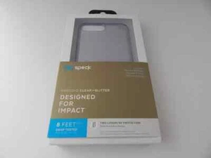 Speck Presidio Clear + Glitter Case iPhone 8/7/6s/6 Plus Purple/Gold Glitter New - Picture 1 of 2