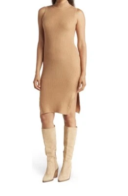 Vestido sin mangas acanalado para mujer MAGASCHONI color tostado (anacardo) talla XL NUEVO CON ETIQUETAS Foto 1 de 4