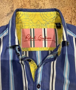 Robert Graham Mens Size M Black Flip Cuff Long Sleeve Button Up Casual Shirt  - Bild 1 von 7