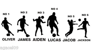 PERSONALIZED FOOTBALL PLAYER SPORT WALL QUOTE VINYL ART STICKER GRAPHIC - Picture 1 of 7