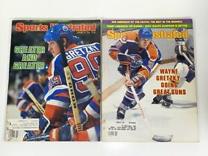 Lot Of 2 Wayne Gretzky Vintage Sports Illustrated 1982 1984 Oilers