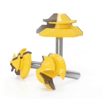 Lock Miter 45 Degree Joint Router Bit Wood Cutter 1/4 Inch Shank 1/2 Inch Shank - Image 1 of 4