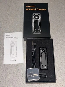 BOBLOV W1 Mini Body Camera True 1080P Pocket Video Camera Audio Loop Record 64GB - Picture 1 of 13