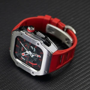 Pour Apple Watch Ultra2&Ultra1 49MM Boîtier Métal Caoutchouc Str 9 8 7 44/45mm - Photo 1 sur 36
