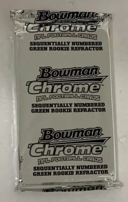 2005 Bowman Chrome FB Uncirculated Box Topper Pack Green Rookie Refractor Sealed - Image 1 of 2