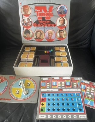 VINTAGE TV TIMES BOARD GAME 1985 AGE 10+ MILTON BRADLEY GAMES 2-4 PLAYERS - Image 1 of 4