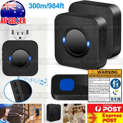 Wireless Door Bell Chime Waterproof Doorbell Plugin Receiver 300M Long Range HOT - image 1 of 4