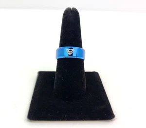 Unbranded Fashion Costume Blue Metal Superman Size 8 Ring Jewelry - Picture 1 of 4
