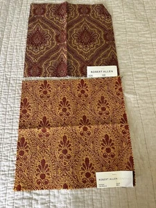 2 ROBERT ALLEN Chic Boucle & Starvish Woven Fabric Sample Craft Decor - Picture 1 of 9