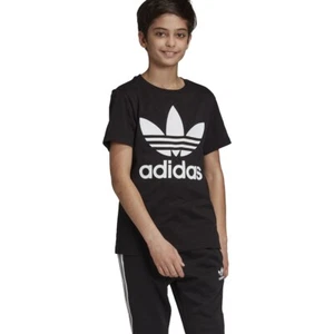 Adidas Originals Trefoil Kids T-Shirt Black-White dv2905 - Picture 1 of 5