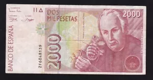 SPAIN --- 2000 PESETAS 1992 ---- VF ----- - Picture 1 of 2