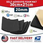 4pcs 4/5" Thick Black Adhesive Foam Padding Closed Cell Foam Sheet 12"x8.2" New