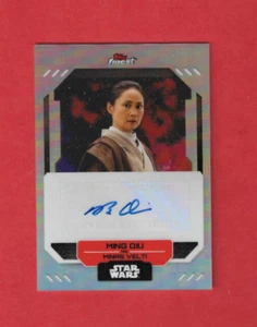 2023 Topps Finest Star Wars autographe FA-MQ Ming Qiu as Minas Velti - Imagen 1 de 2